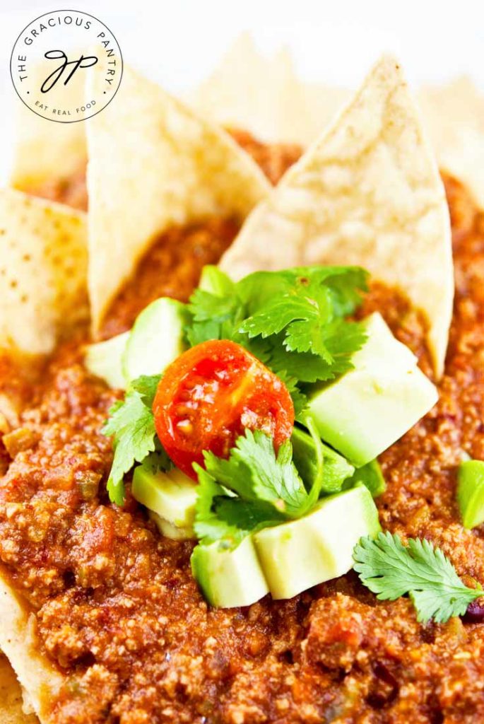 Chili Nachos Recipe | The Gracious Pantry | Healthy Mexican Food