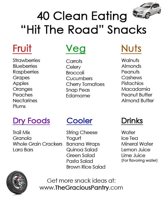 road trip snack list