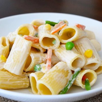Clean Eating Creamy Vegetable Pasta Recipe