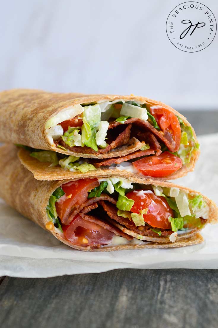 BLT Wraps Recipe | The Gracious Pantry | Healthy Wrap Recipes