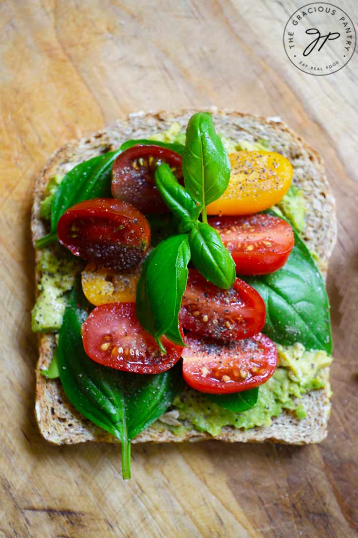 Avocado Toast With Tomatoes | The Gracious Pantry