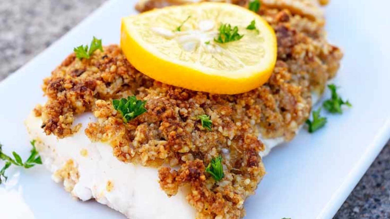 Clean Eating Walnut Crusted Cod Recipe | The Gracious Pantry